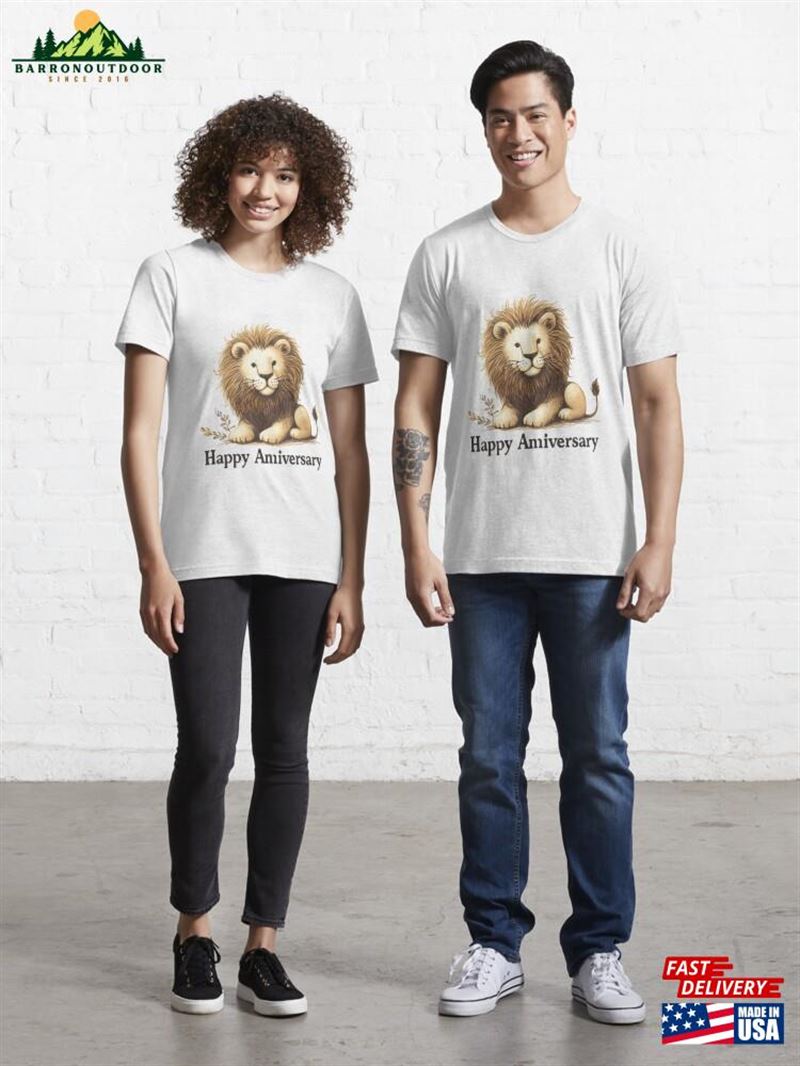 Lion Cartoon Happy Anniversary Design Essential T-Shirt Hoodie Sweatshirt Lion Cartoon Happy Anniversary Design Essential T-Shirt Hoodie Sweatshirt