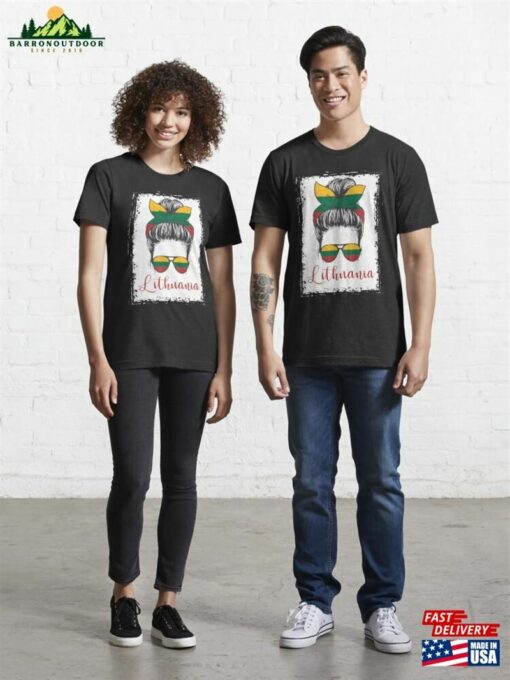 Lithuanian Girl Messy Bun Lithuania Gift Unisex T-Shirt