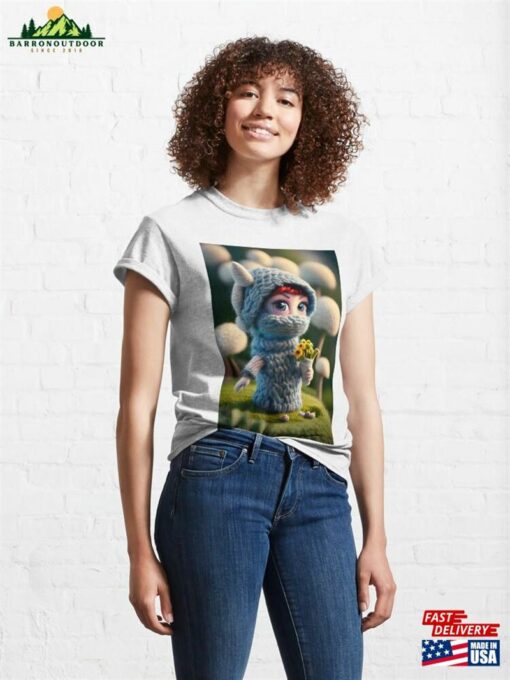 Little Girl With Flowers Classic T-Shirt Unisex Hoodie