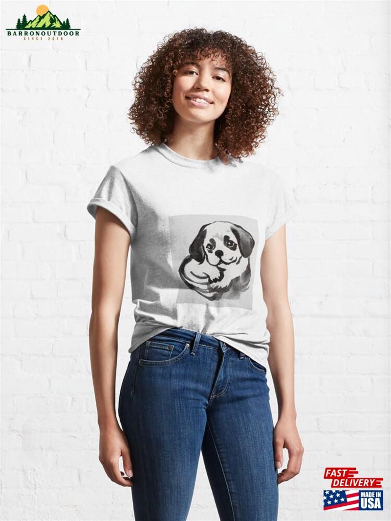 Little Puppy Print Classic T-Shirt Sweatshirt Little Puppy Print Classic T-Shirt Sweatshirt