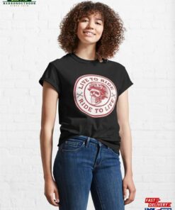 Live To Ride Skull Circle Unisex T-Shirt