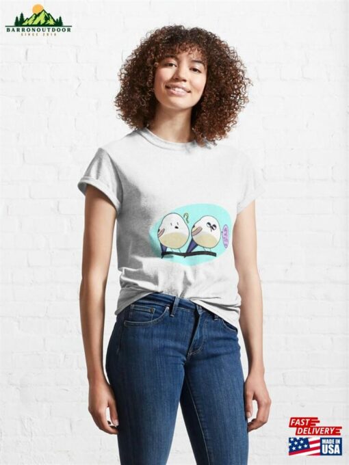 Long Tailed Tit Bird Classic T-Shirt Unisex