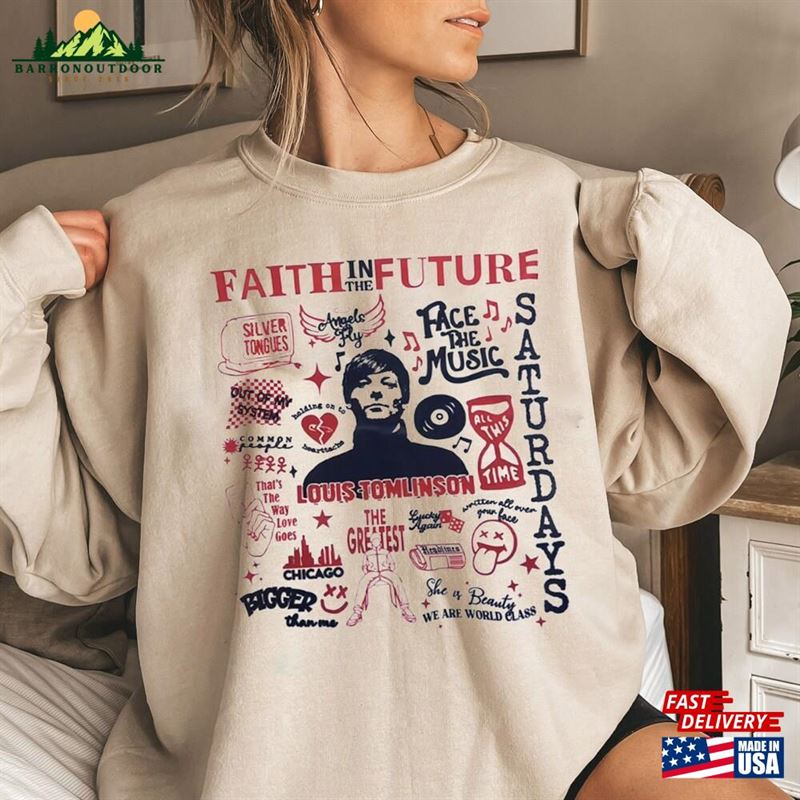 Louis Tomlinson Shirt Merch Faith In The Future Hoodie T-Shirt Louis Tomlinson Shirt Merch Faith In The Future Hoodie T-Shirt