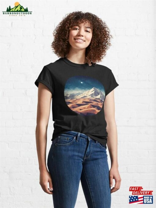 Low Poly Night Desert Classic T-Shirt Sweatshirt Unisex