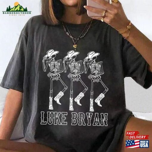 Luke Bryan Skeleton T-Shirt Retro 90S Sweatshirt Tour 2023 Unisex Hoodie