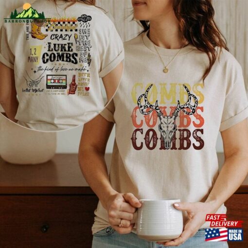 Luke Comb World Tour 2023 Double Sides Shirt Country Music T-Shirt Vintage Classic Unisex