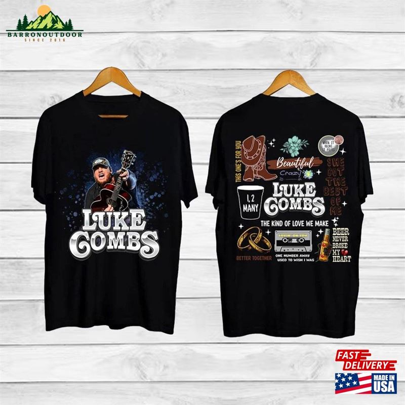 Luke Comb World Tour 2023 Shirt Country Song Vintage Unisex Classic Luke Comb World Tour 2023 Shirt Country Song Vintage Unisex Classic