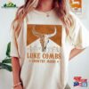 Luke Combs Bull Skull Country Music T-Shirt Western Bullhead Tour 2023 Merch Fan Classic