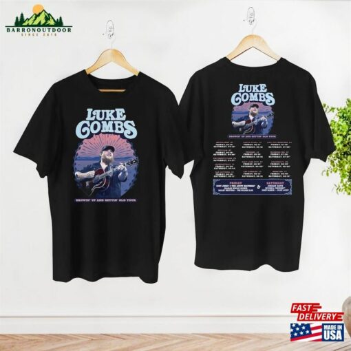 Luke Combs Growing Up And Getting Old 2024 Tour T-Shirt Merch Country Music Shirt Classic Unisex