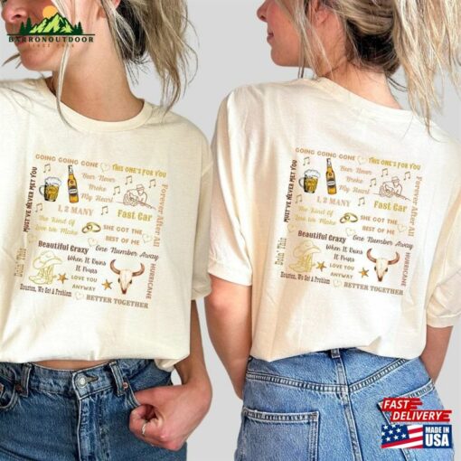 Luke Combs Shirt World Tour 2023 Song Lyrics Sweatshirt Classic