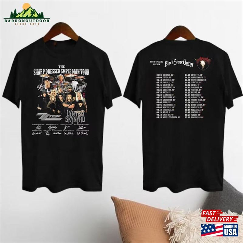 Lynyrd Skynyrd Zz Top Tour 2024 Shirt The Sharp Dressed Simple Man Classic Unisex Lynyrd Skynyrd Zz Top Tour 2024 Shirt The Sharp Dressed Simple Man Classic Unisex