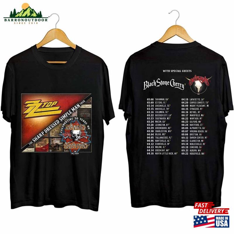 Lynyrd Skynyrd Zz Top Tour 2024 Shirt World Tee Classic Unisex Lynyrd Skynyrd Zz Top Tour 2024 Shirt World Tee Classic Unisex
