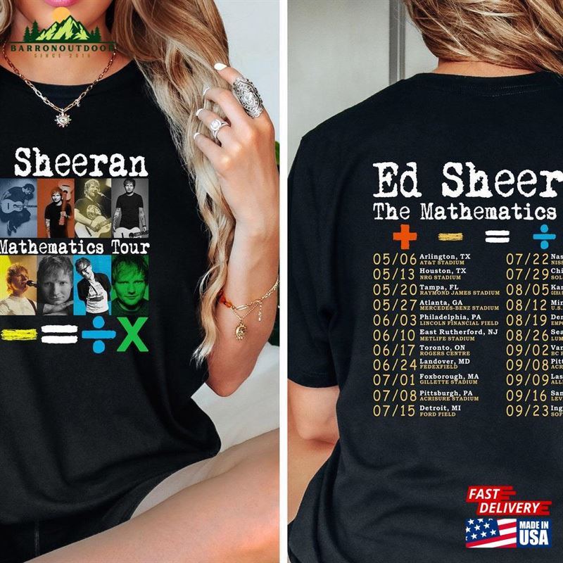 Lyrics Ed Sheerios Tour 2023 Shirt Mathematics Concert T-Shirt Hoodie Lyrics Ed Sheerios Tour 2023 Shirt Mathematics Concert T-Shirt Hoodie