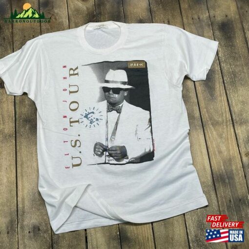 M Vintage 80S 1988 Elton John Tour T Shirt Concert Unisex Hoodie