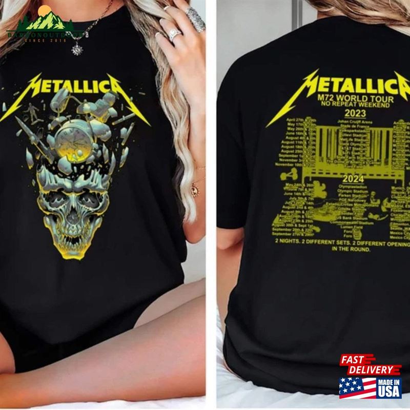 M72 World Music Tour 2023 Tshirt Metallica T-Shirt Band Fan Gift Shirt Classic M72 World Music Tour 2023 Tshirt Metallica T-Shirt Band Fan Gift Shirt Classic