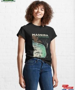 Madeira’s Black Sand Beach Lady Illustration Portugal Classic T-Shirt