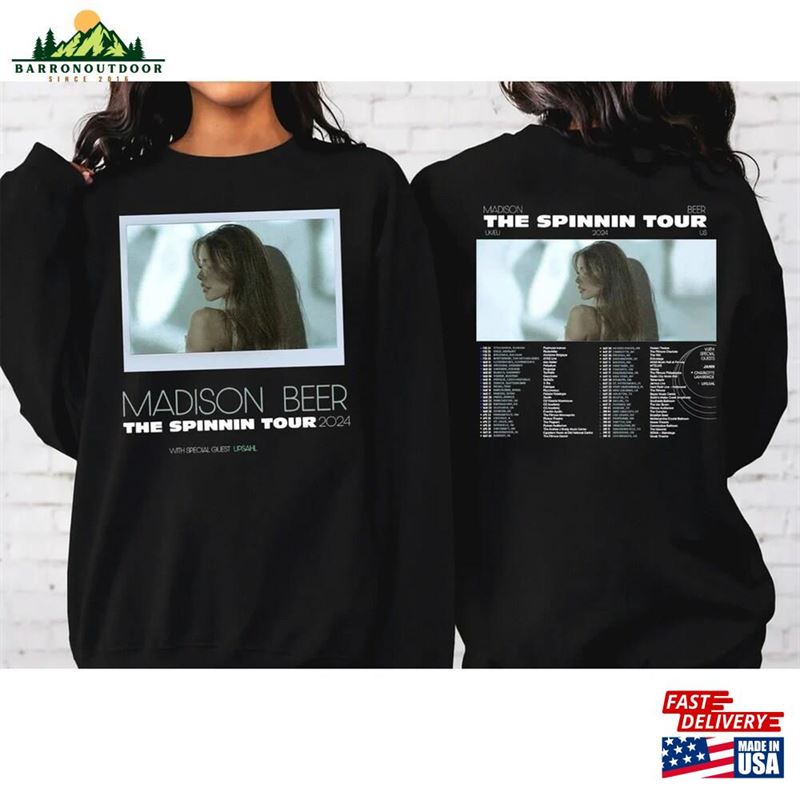 Madison Beer The Spinning Tour 2024 Shirt Fan Concert Classic Unisex Madison Beer The Spinning Tour 2024 Shirt Fan Concert Classic Unisex
