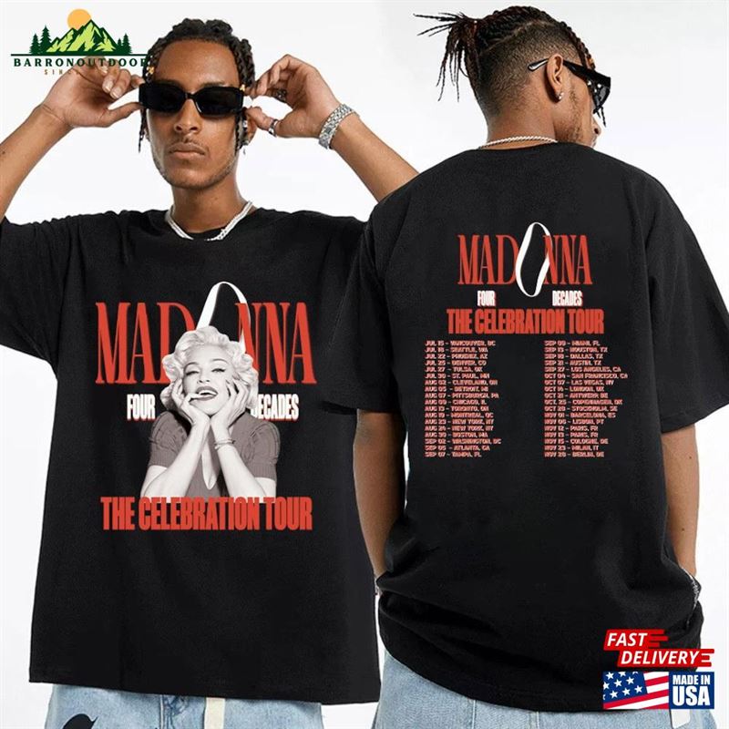 Madonna Four Decades 2023 Tour Merch Shirt The Celebration Unisex Sweatshirt Madonna Four Decades 2023 Tour Merch Shirt The Celebration Unisex Sweatshirt