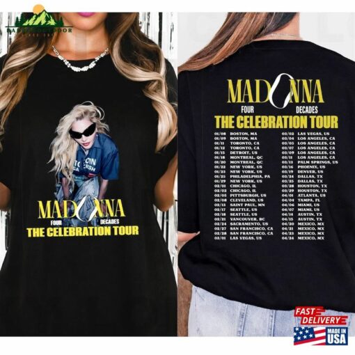 Madonna The Celebration Tour 2024 T-Shirt Shirt Fan Gifts Vintage Sweatshirt Hoodie