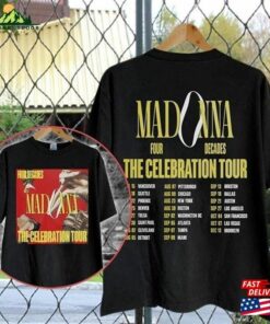 Madonna The Celebration Tour Dates 2023 World Double Sided T-Shirt Hoodie