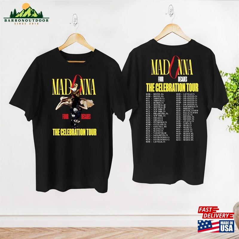 Madonna Tour 2024 Graphic T-Shirt The Celebration Concert Shirt Fan Gift Sweatshirt Unisex Madonna Tour 2024 Graphic T-Shirt The Celebration Concert Shirt Fan Gift Sweatshirt Unisex
