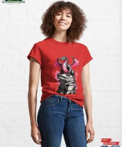 Magic And Fantasy With Pink Black Dragon Classic T-Shirt Unisex