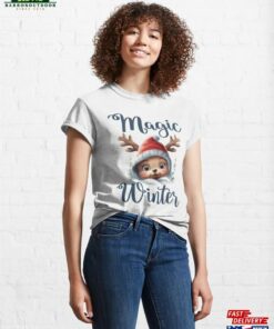 Magic Winter Christmas Reindeer Classic T-Shirt Unisex