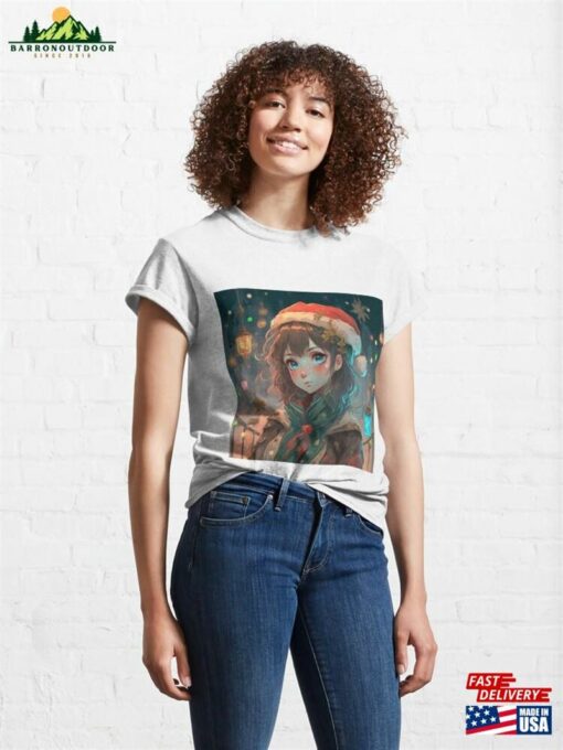 Magical Christmas Lovely Anime Girl Classic T-Shirt Unisex Hoodie