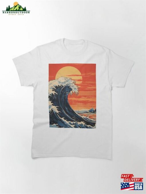 Majestic Sunset Waves Classic T-Shirt Unisex Hoodie