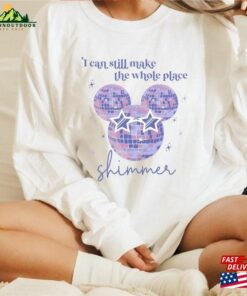 Make The Whole Place Shimmer Shirt Mouse Disco Ball Midnights Sweatshirt Unisex