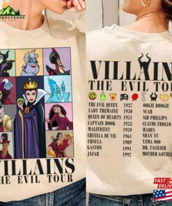 Maleficent Jafar Ursula Hades Cruella Villains Team Evil Tour Shirt Sweatshirt Hoodie