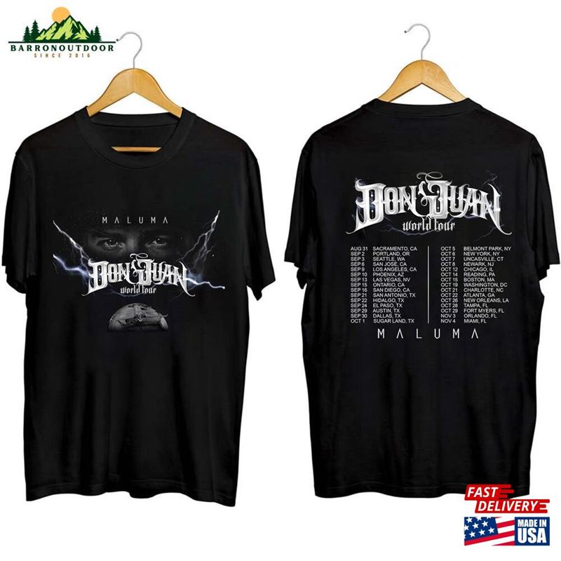 Maluma North American Tour 2023 Shirt Fan Classic Unisex Maluma North American Tour 2023 Shirt Fan Classic Unisex