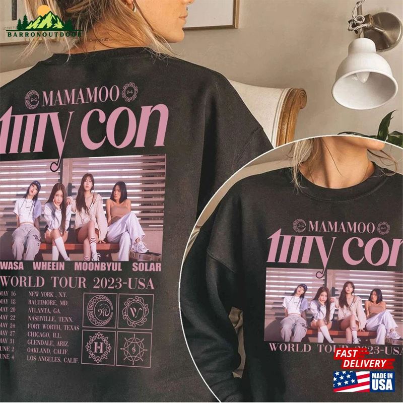 Mamamoo My Con World Tour Shirt 2023 Kpop Hoodie T-Shirt Mamamoo My Con World Tour Shirt 2023 Kpop Hoodie T-Shirt