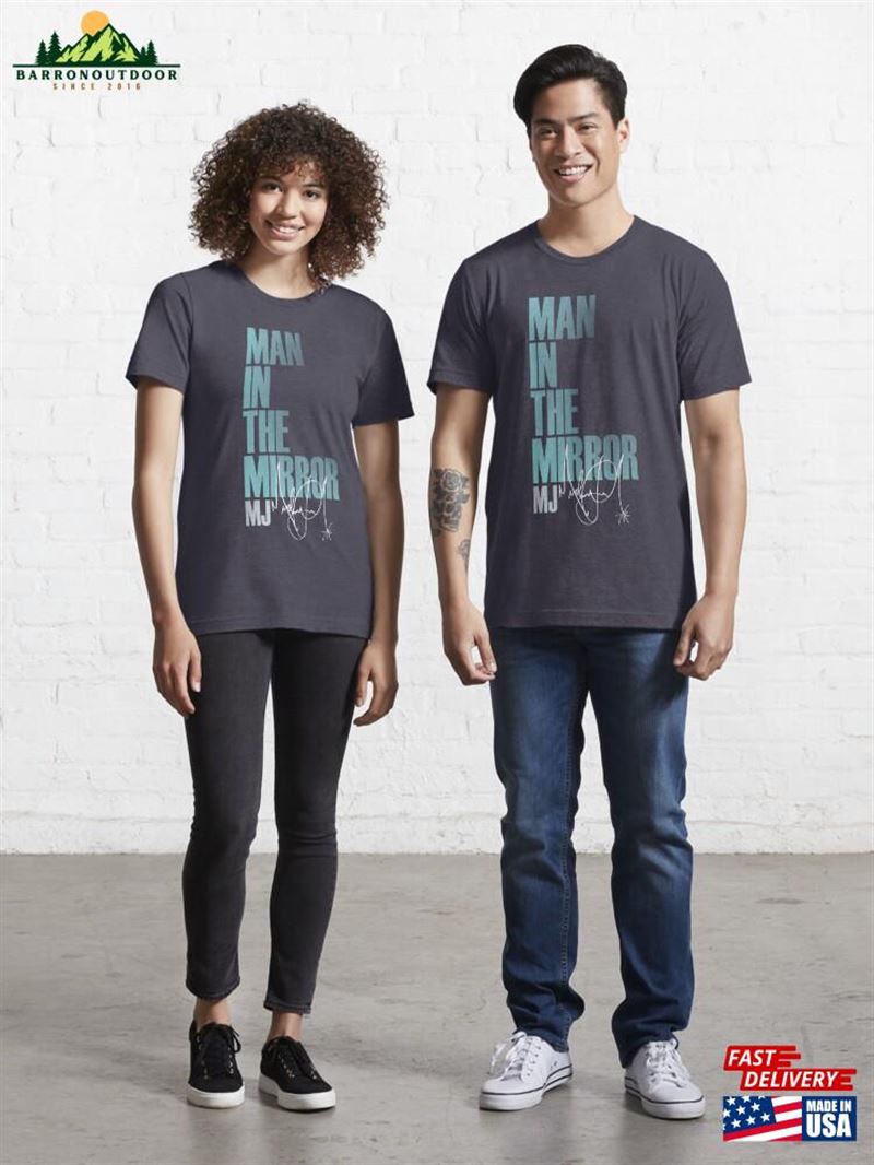Man In The Mirror Mj (Autograph) Essential T-Shirt Sweatshirt Unisex Man In The Mirror Mj (Autograph) Essential T-Shirt Sweatshirt Unisex