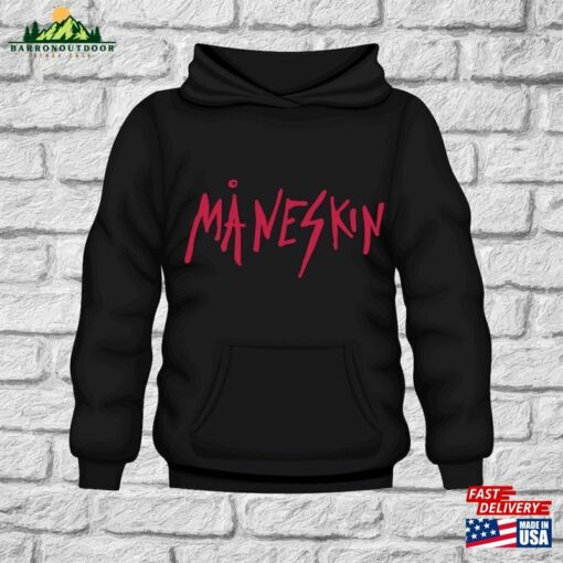 Maneskin Hoodie Black Midweight Recycled Poly Classic Sweatshirt