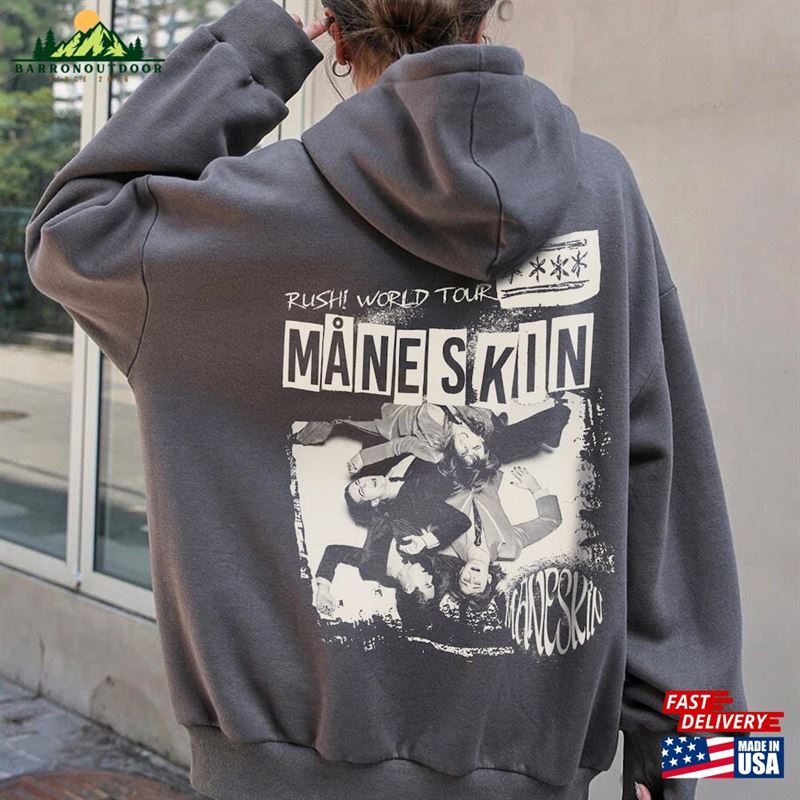 Maneskin Hoodie Vintage Rush World Tour 2023 Shirt Band Sweatshirt Classic Maneskin Hoodie Vintage Rush World Tour 2023 Shirt Band Sweatshirt Classic