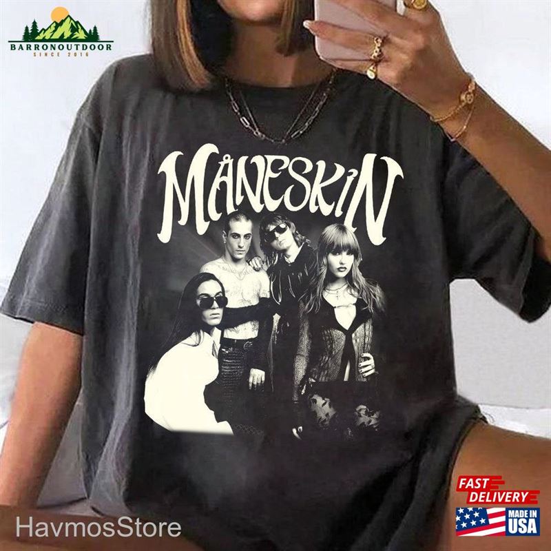 Maneskin Music Shirt Rush! World Tour 2023 Rock Band Classic Hoodie Maneskin Music Shirt Rush! World Tour 2023 Rock Band Classic Hoodie