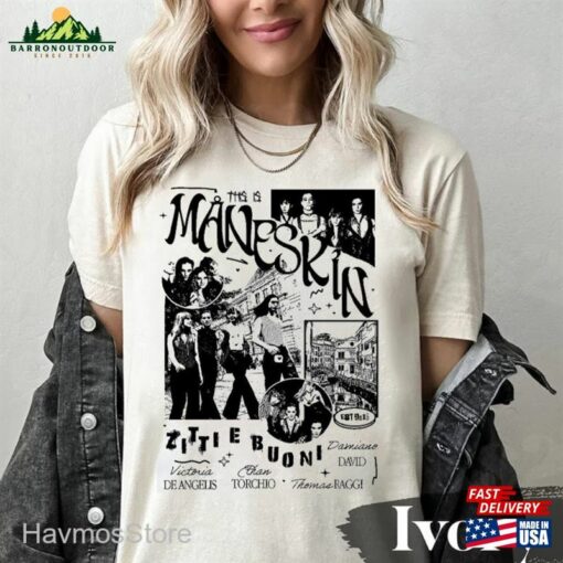 Maneskin Music Shirt Rush! World Tour 2023 Rock Band Sweatshirt T-Shirt