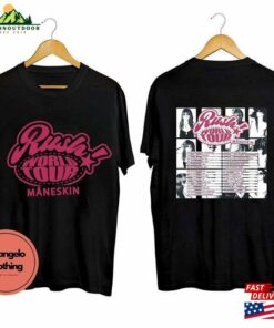 Maneskin Rush Tour Rock N Roll Shirt 2023 World Double Sided Unisex T-Shirt Sweatshirt Hoodie