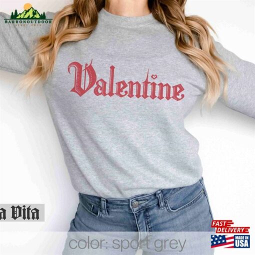 Maneskin Valentine Sweatshirt With All This Love Printed On The Sleeve Rush Merch Gothic Block Print Type Hoodie