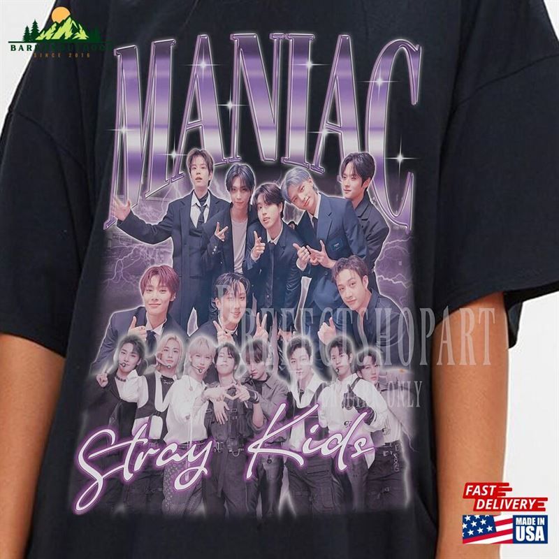 Maniac Stry Kids Shirt Stay Oddinary Skz T-Shirt Kpop Merch Classic Maniac Stry Kids Shirt Stay Oddinary Skz T-Shirt Kpop Merch Classic