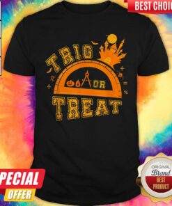 Math Teacher Trig Or Treat Student School Halloween Shirt