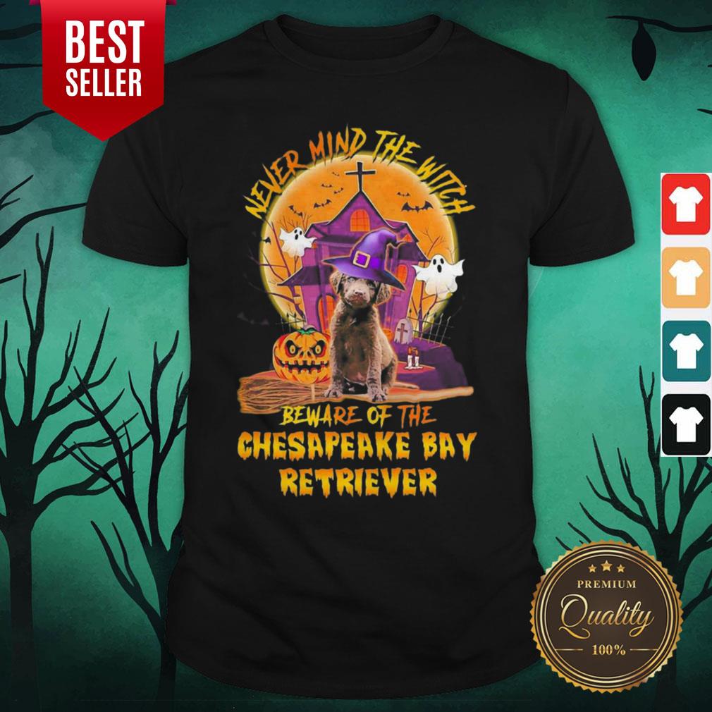 Never Mind The Witch Beware Of The Chesapeake Bay Retriever Halloween Shirt Never Mind The Witch Beware Of The Chesapeake Bay Retriever Halloween Shirt