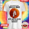 Never Underestimate An Old Man With Native Blood And Was Born In August Halloween Shirt