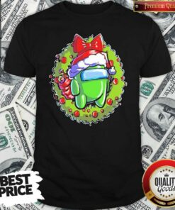Nice Green Among Us Hat Santa Happy Merry Christmas Shirt Nice Green Among Us Hat Santa Happy Merry Christmas Shirt
