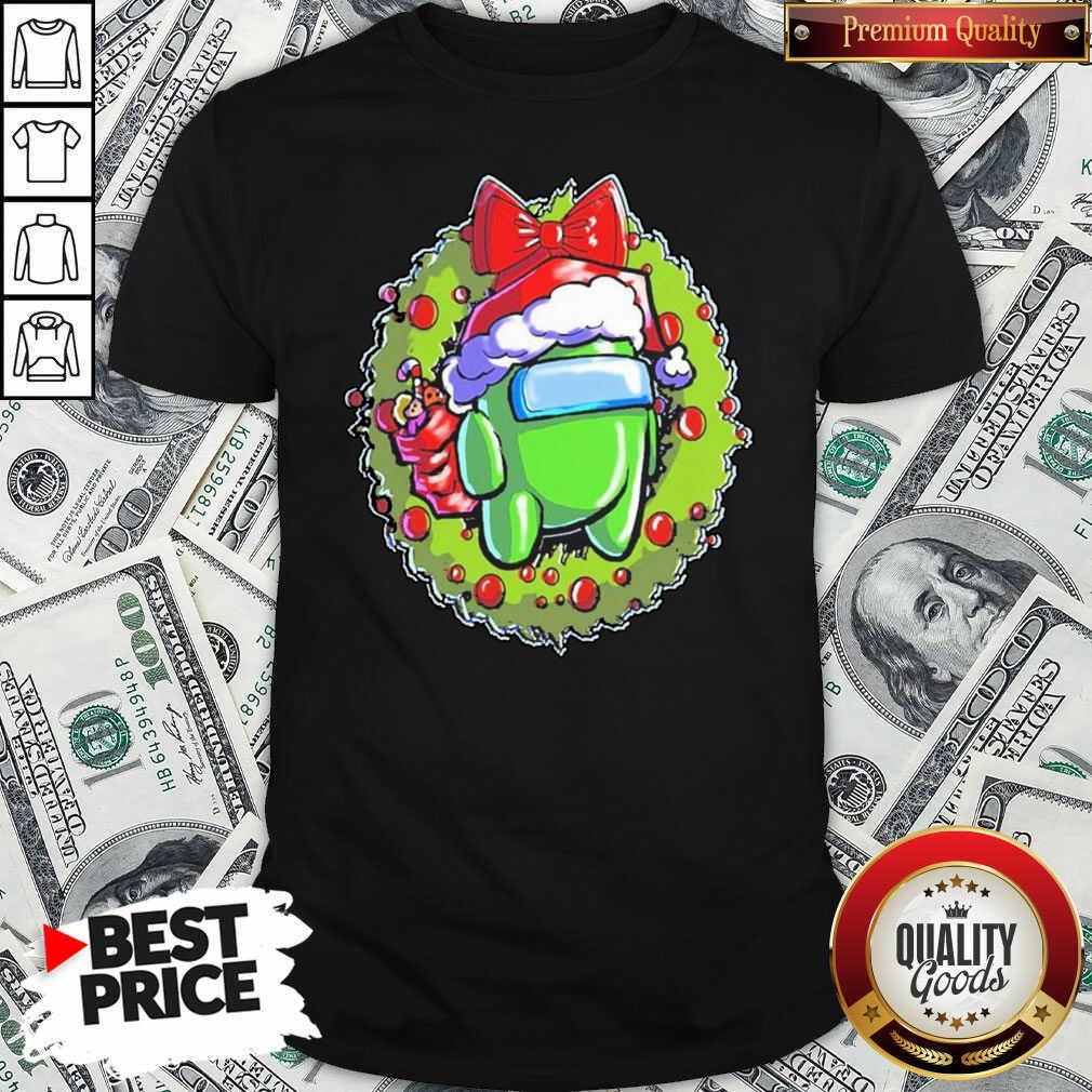Nice Green Among Us Hat Santa Happy Merry Christmas Shirt Nice Green Among Us Hat Santa Happy Merry Christmas Shirt