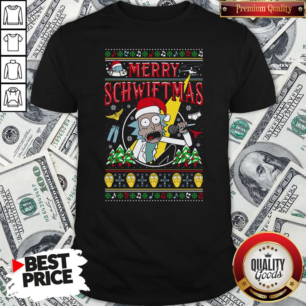 Nice Ugly Christmas Rick And Morty Merry Schwiftmas Shirt Nice Ugly Christmas Rick And Morty Merry Schwiftmas Shirt
