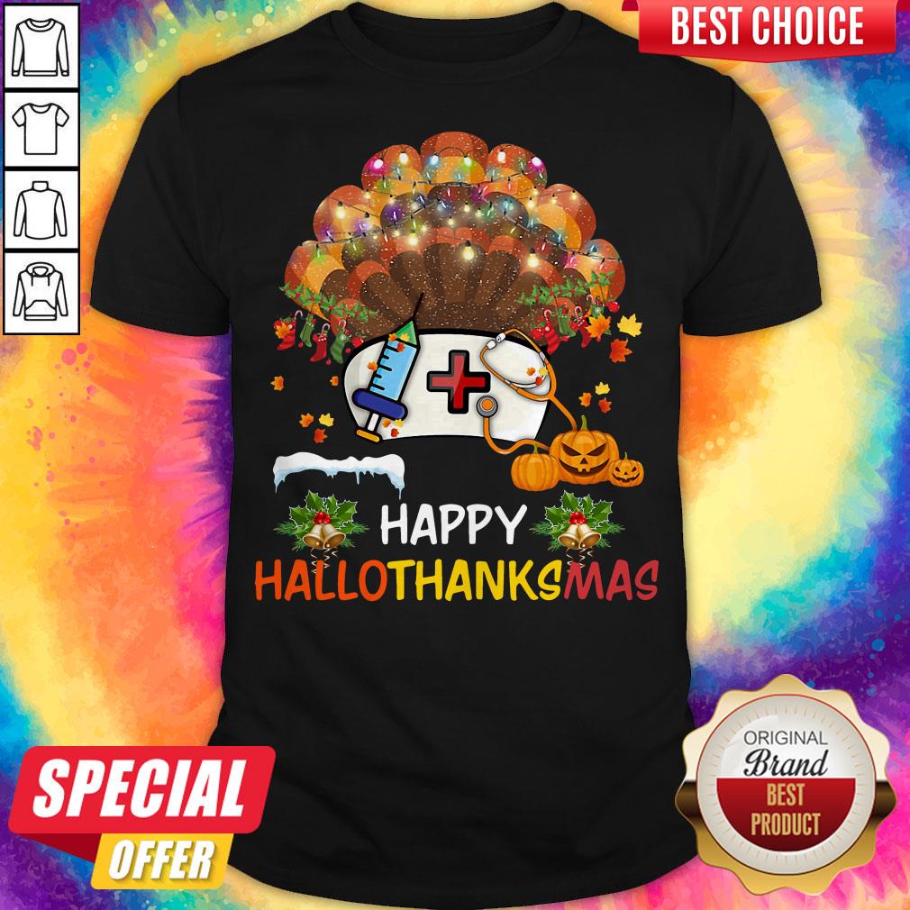 Nurse Happy Hallo Thanks Mas Halloween Christmas Shirt Nurse Happy Hallo Thanks Mas Halloween Christmas Shirt
