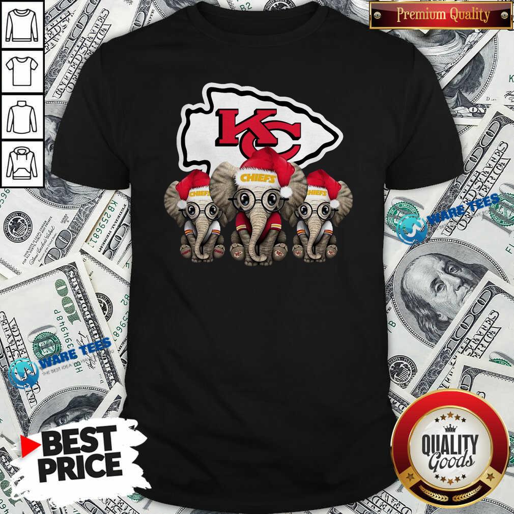 Official Cute Kansas City Chiefs Elephant Christmas Shirt Official Cute Kansas City Chiefs Elephant Christmas Shirt