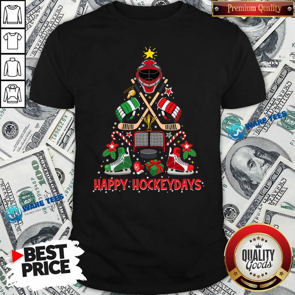 Official Happy Hockey Days Ice Hockey Christmas Tree Christmas Shirt Official Happy Hockey Days Ice Hockey Christmas Tree Christmas Shirt